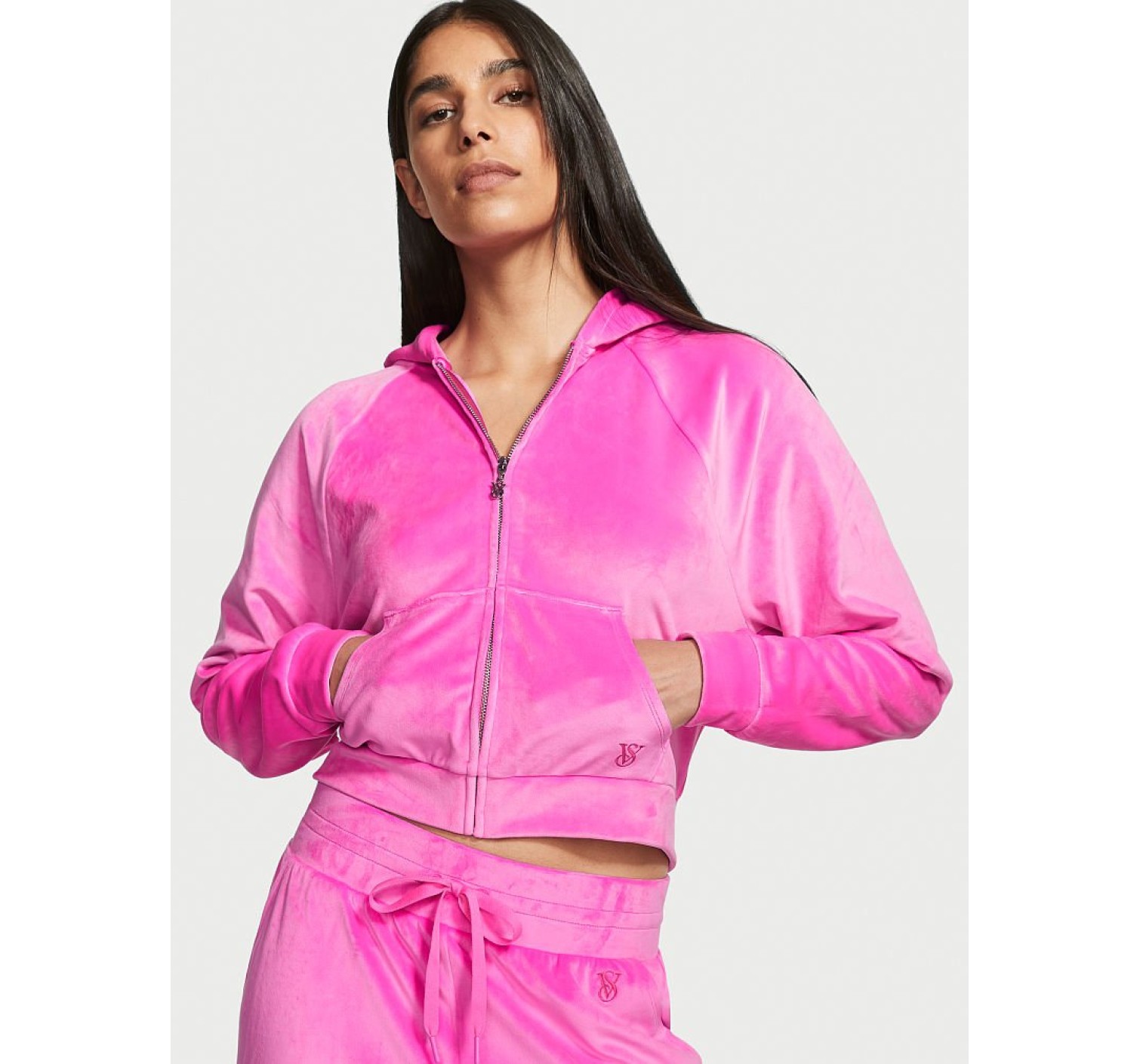 Велюровий спортивний костюм Вікторія Сікрет Electric Pink