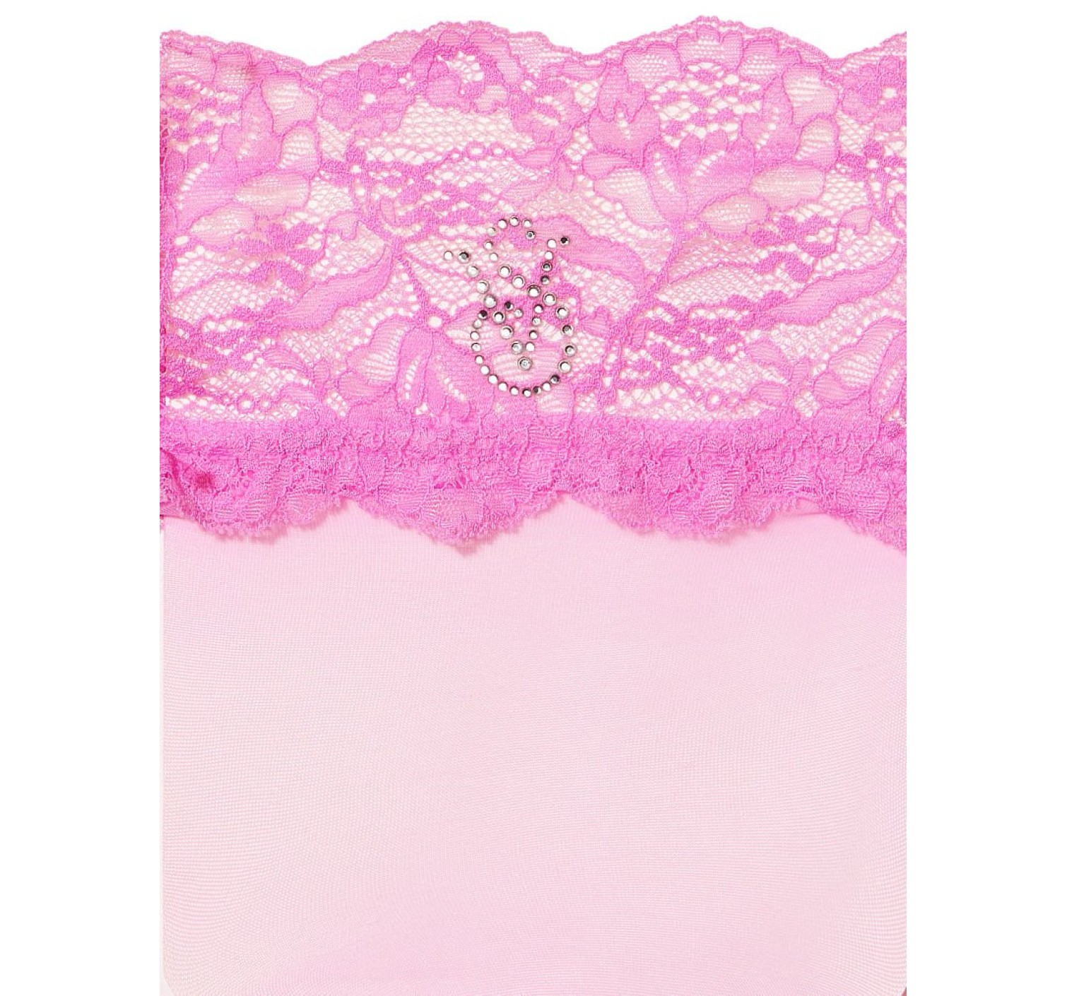 Панчохи Lace Top Thigh Highs with Reinforced Heel Pink
