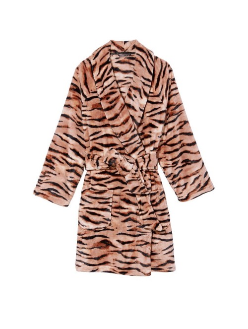 Халат Victoria's Secret Short Cozy Robe Champagne Tiger