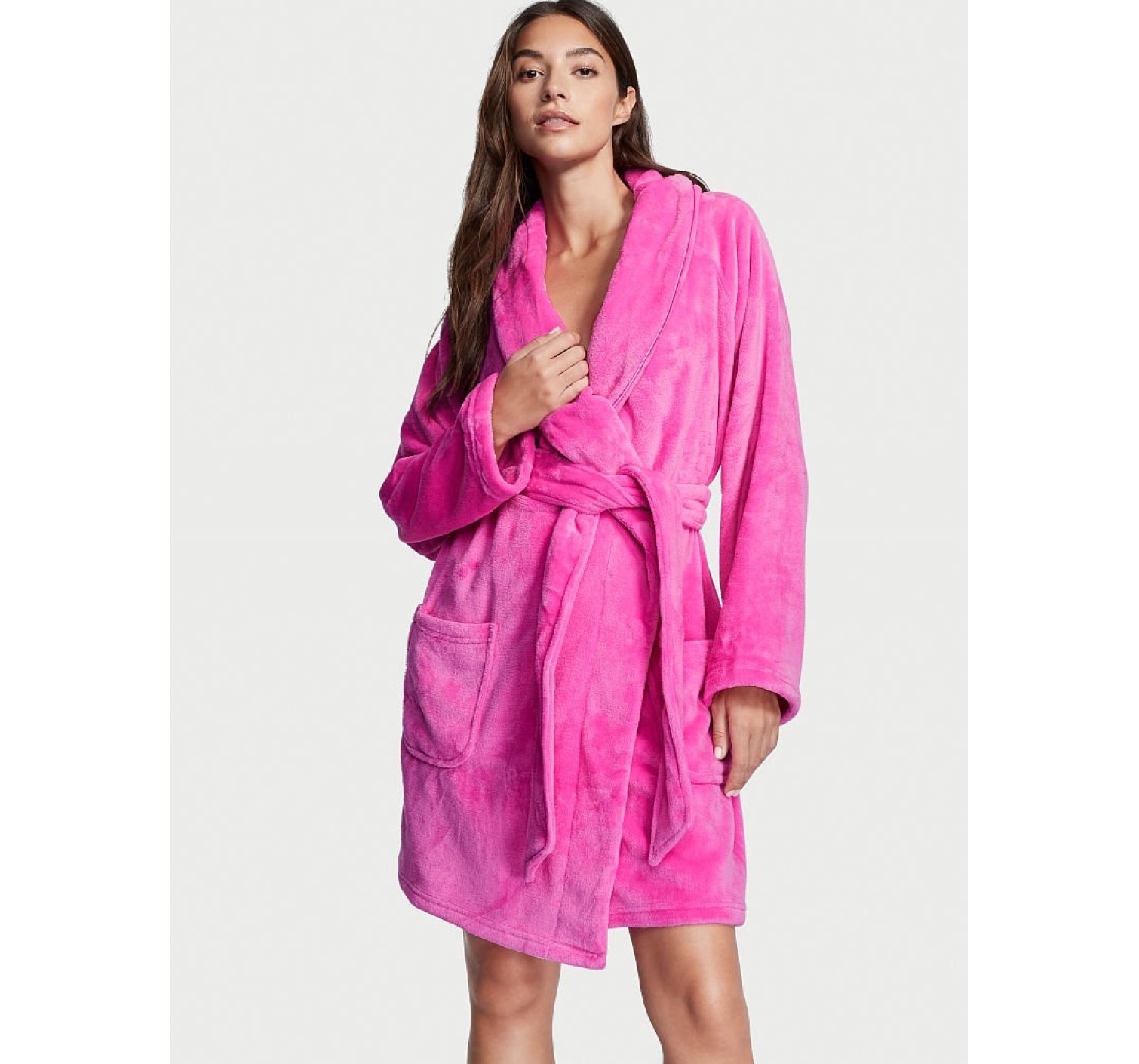 Плюшевый Халат Short Cozy Robe Summer Pink