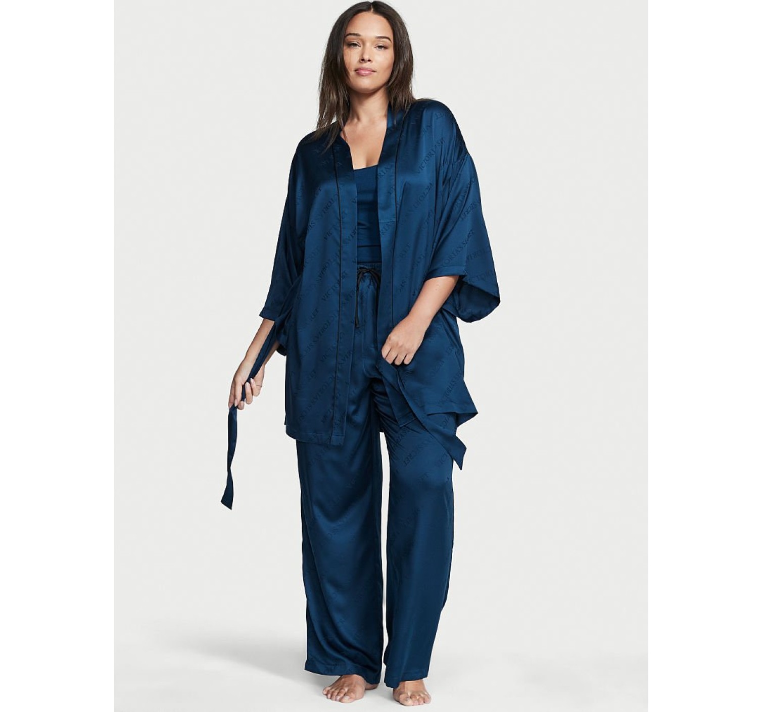 Пижама Satin 3-Piece PJ Set Academy Blue