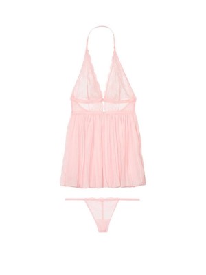 Пеньюар Very Sexy Lace Babydoll Light Pink Lace Plunge Slip