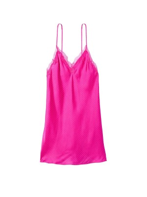 Пеньюар Satin Slip Dress Pin Dot Fuchsia Frenzy