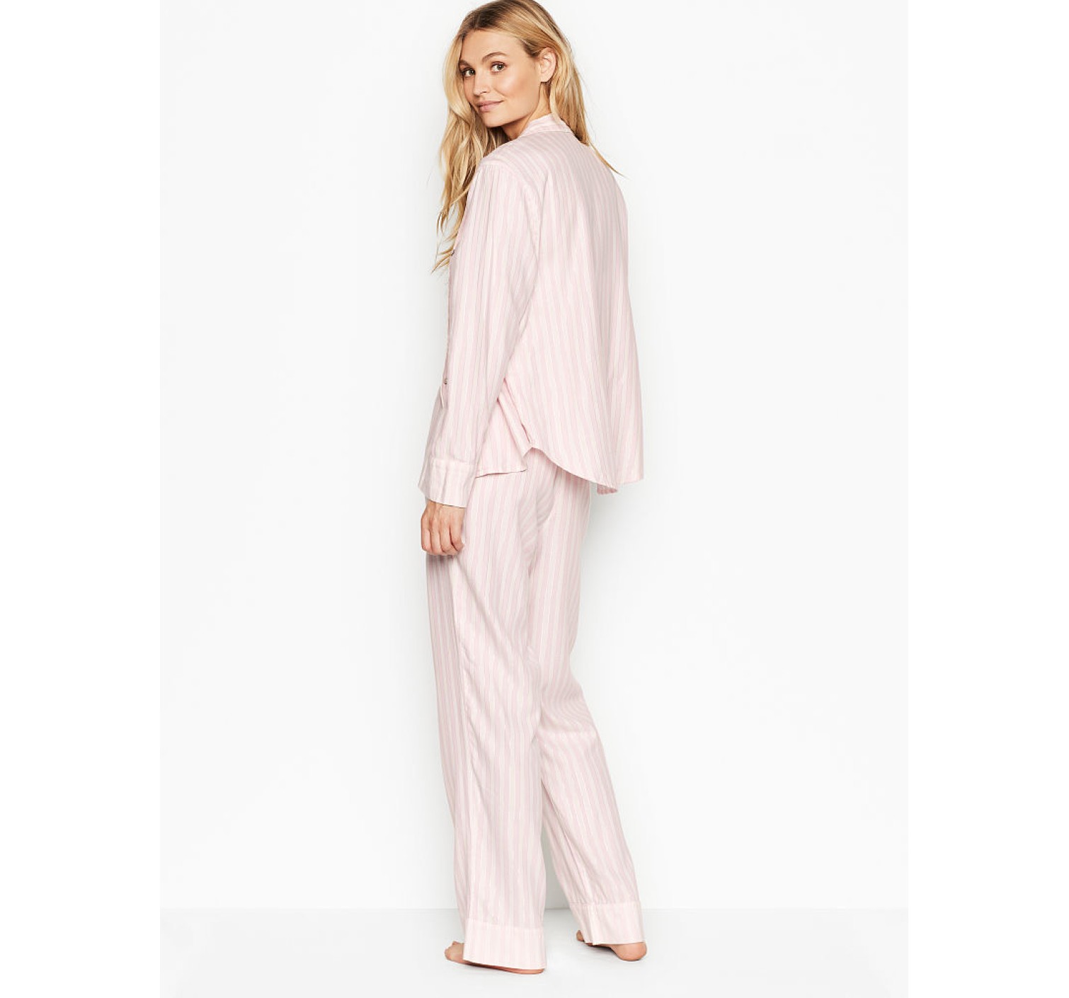 ФЛАНЕЛЕВАЯ ПИЖАМКА VICTORIA'S SECRET - pink stripes