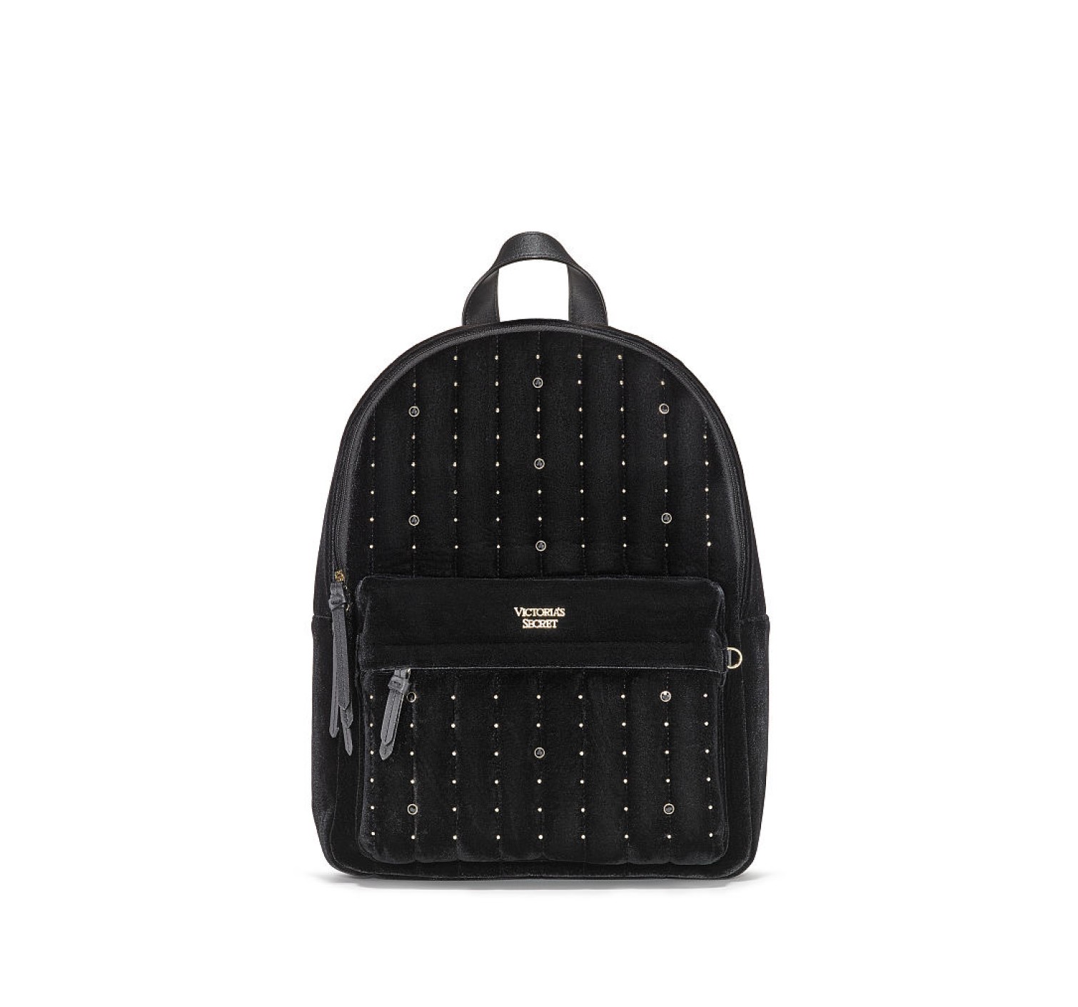 РЮКЗАК Victoria's Secret - Velvet stud city backpack, black