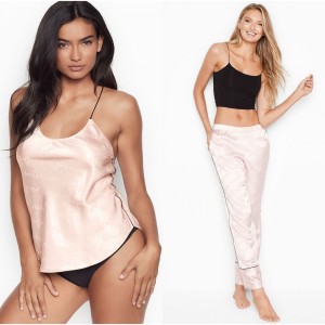 Сатиновые пижама Victoria’s Secret Satin PJ SET MAUVE CHALK
