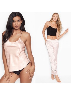 Сатинові піжама Victoria's Secret Satin PJ SET MAUVE CHALK