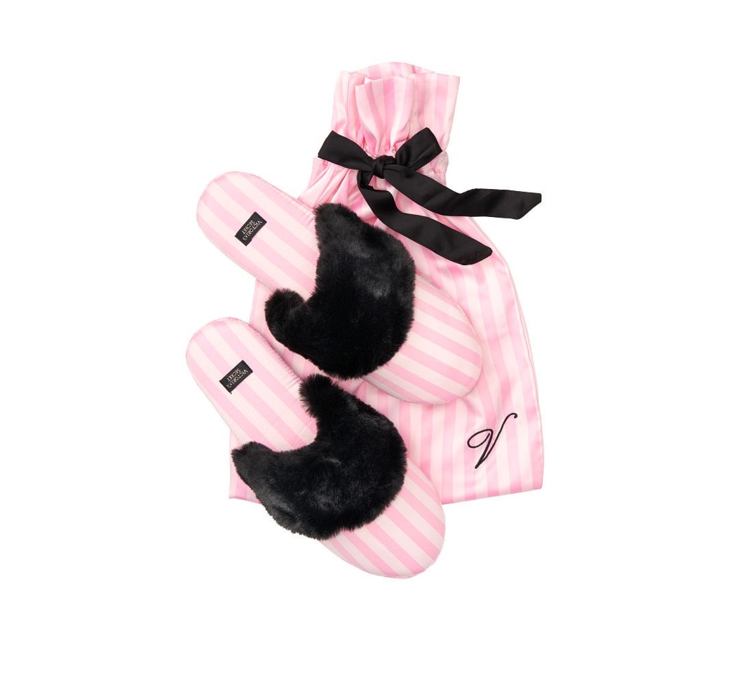Домашние тапочки Victoria’s Secret Slippers Signature Stripes