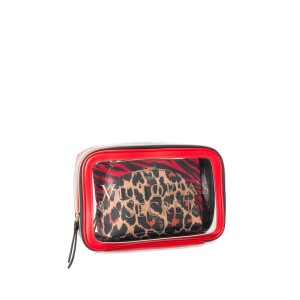 3 в 1 косметичка Victoria’s Secret Leopard mix Backstage Nested Trio