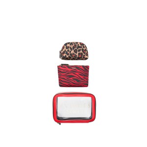 3 в 1 косметичка Victoria’s Secret Leopard mix Backstage Nested Trio