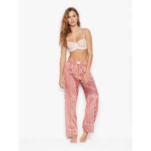 Пижама в полоску Victoria’s Secret The Satin PJ Set Long Apricot Blossom Stripe