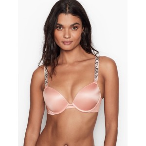 Комплект белья Victoria’s Secret Very Sexy Embellished Strap Push-up Bra set Rose tan