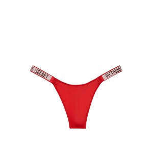 Трусики Victoria’s Secret Very Sexy Crystal Logo Shine Strap Thong Panty Lipstick