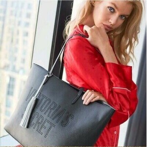Пляжна сумка Victoria Secret Beach Black Logo Tote