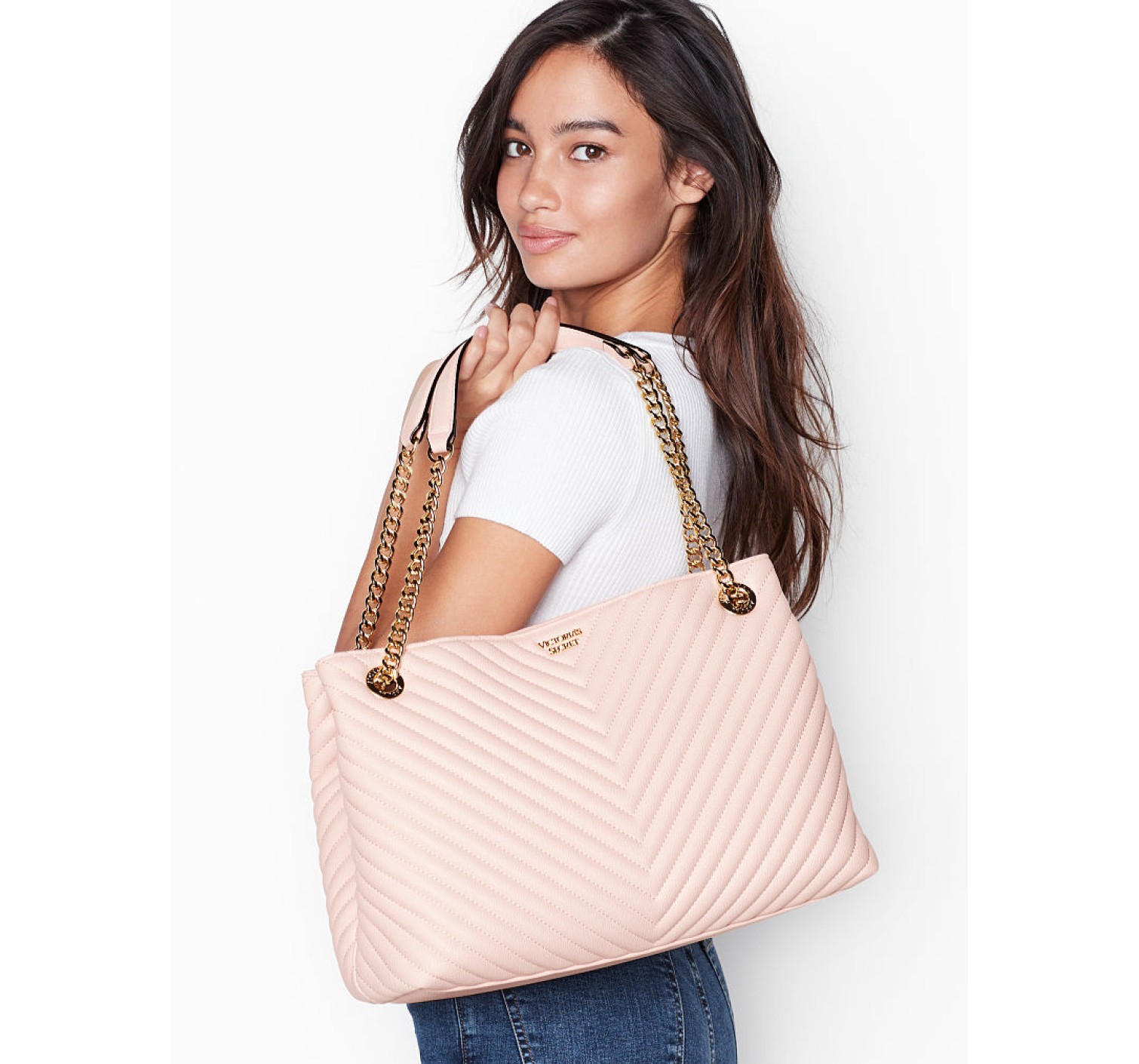 Cумка Victoria’s Secret Pebble V-Quilt Pink