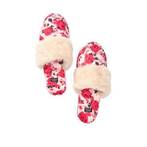 Домашние тапочки Victoria’s Secret Slippers Print Red Roses