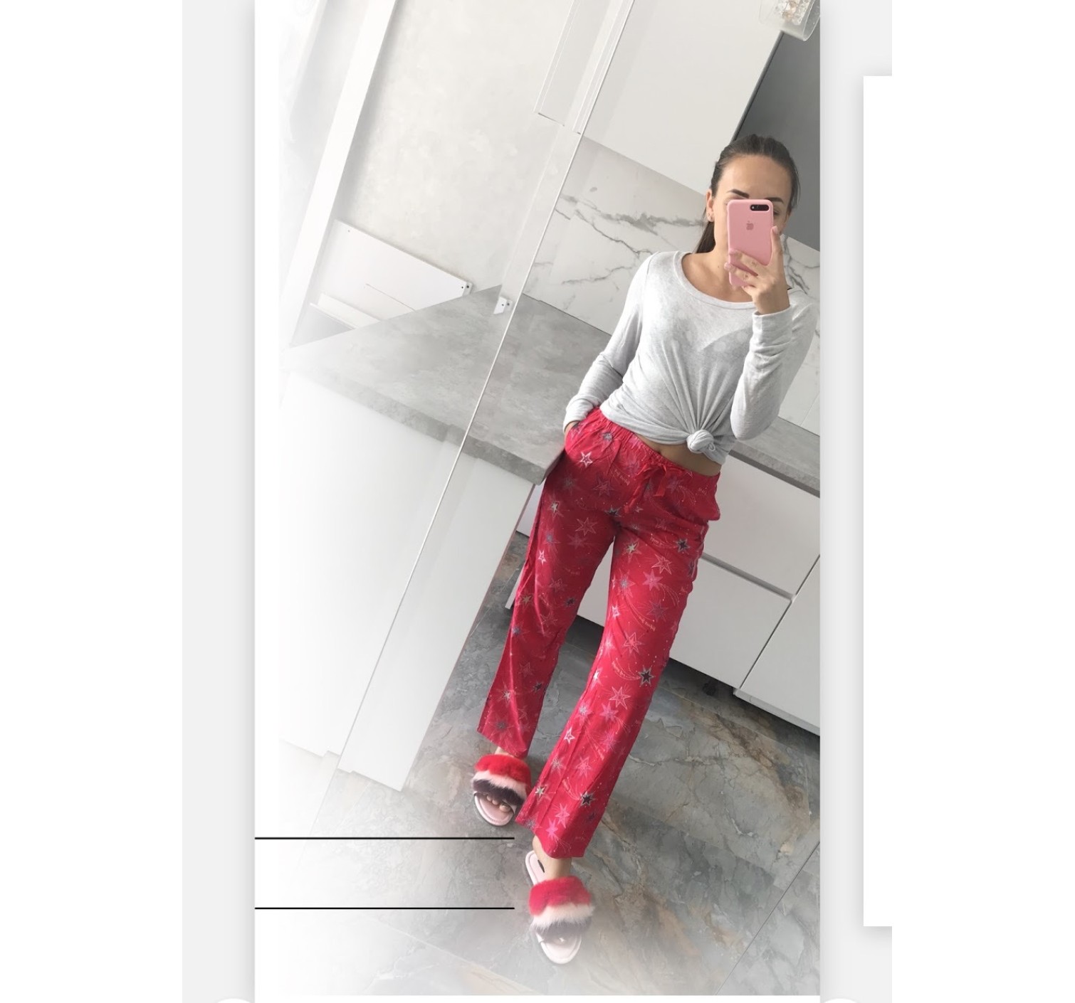 Пижама Victoria’s Secret PJ SET Print Red STARS