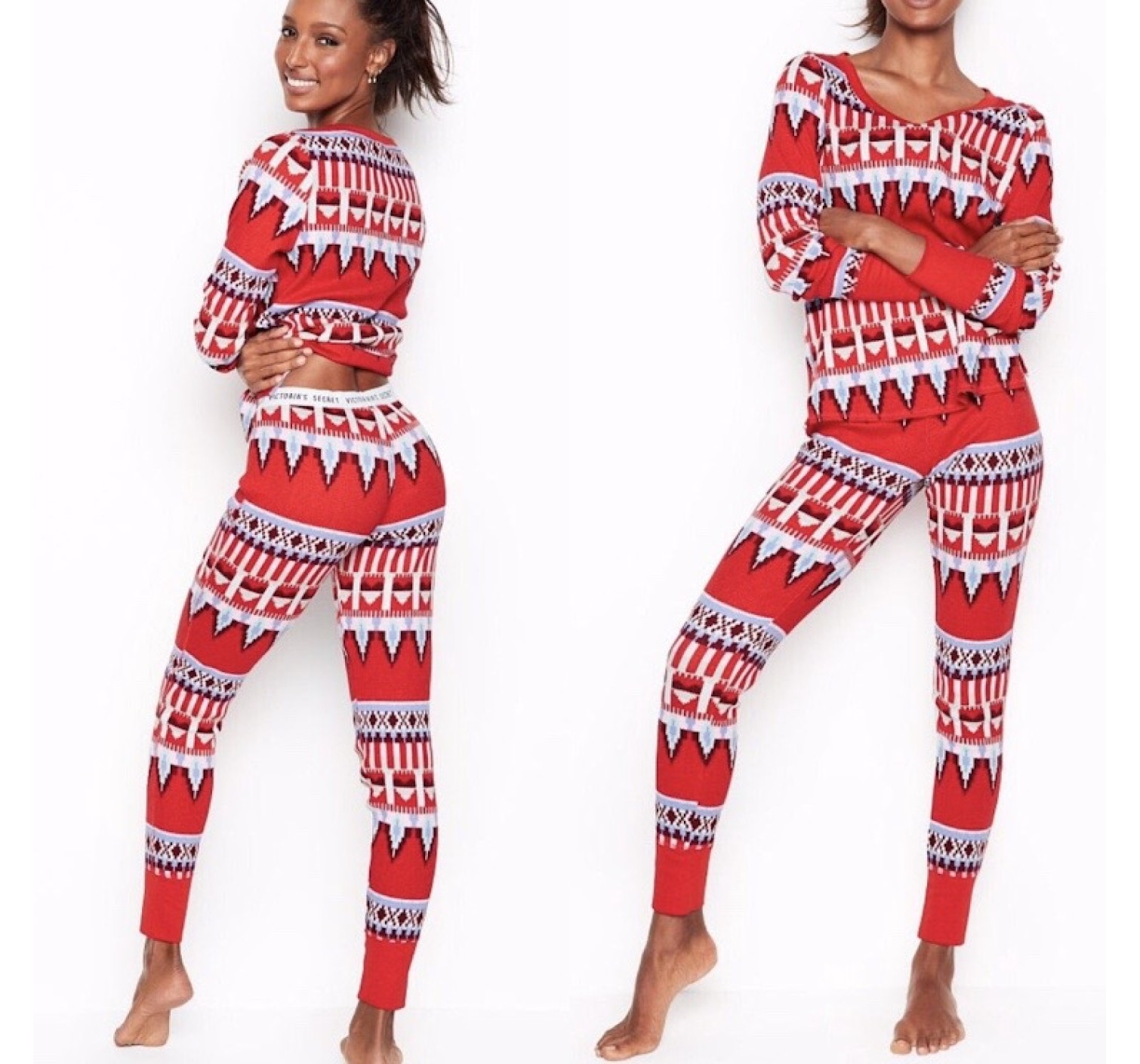 Пижама Victoria’s Secret Thermal PJ Set Red