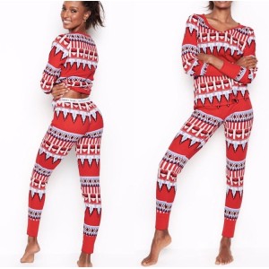 Пижама Victoria’s Secret Thermal PJ Set Red