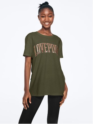 ФУТБОЛКА VICTORIAS SECRET SPORT - LONG - PINKLOVE LOGO - XS(р)