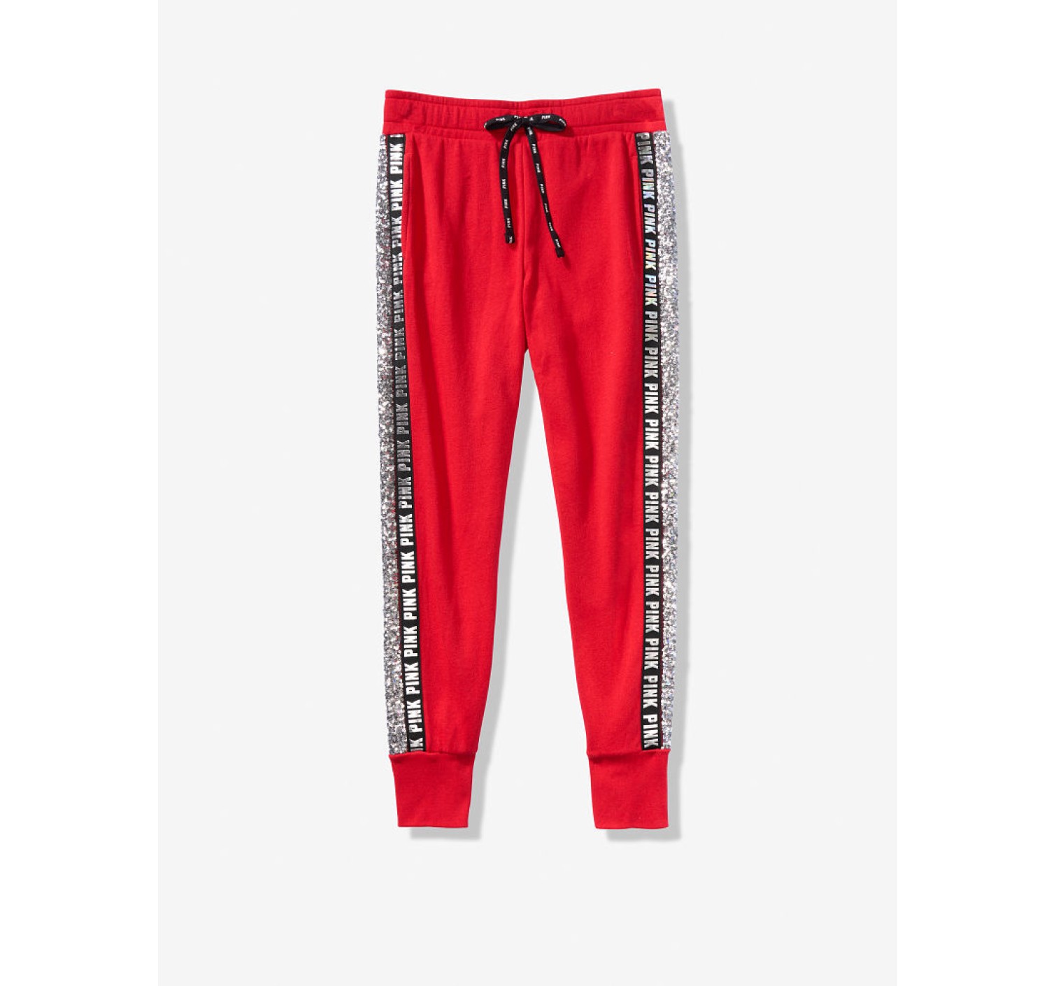 Штани спортивні червоні Victoria's Secret - Red Pepper Sequin Perfect Skinny Jogger - XS(р)