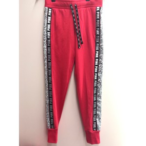 Штани спортивні червоні Victoria's Secret - Red Pepper Sequin Perfect Skinny Jogger - XS(р)