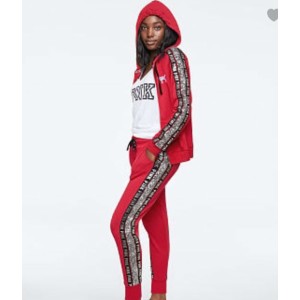 Штани спортивні червоні Victoria's Secret - Red Pepper Sequin Perfect Skinny Jogger - XS(р)