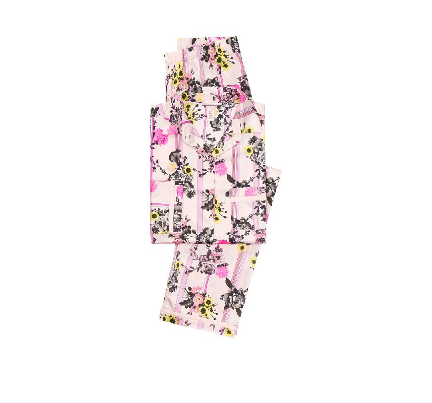 Сатиновая пижама Victoria’s Secret The Satin PJ Set Flowers