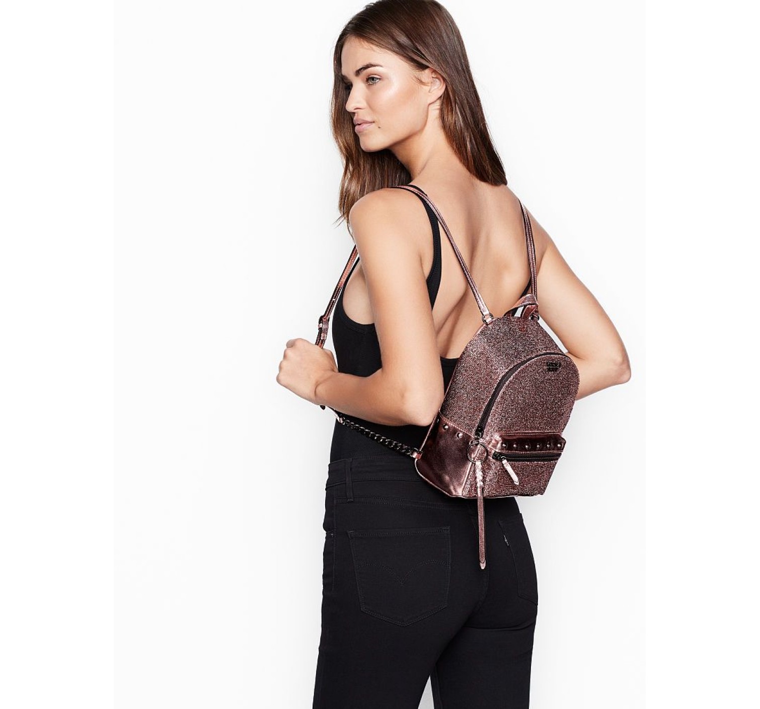 РЮКЗАК Вікторія Сікрет - SPARKLE PINKSPARK SMALL CITY BACKPACK