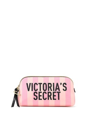СЕРЕДНЯ КОСМЕТИЧКА SIGNATURE STRIPE BEAUTY BAG - Вікторія Сікрет