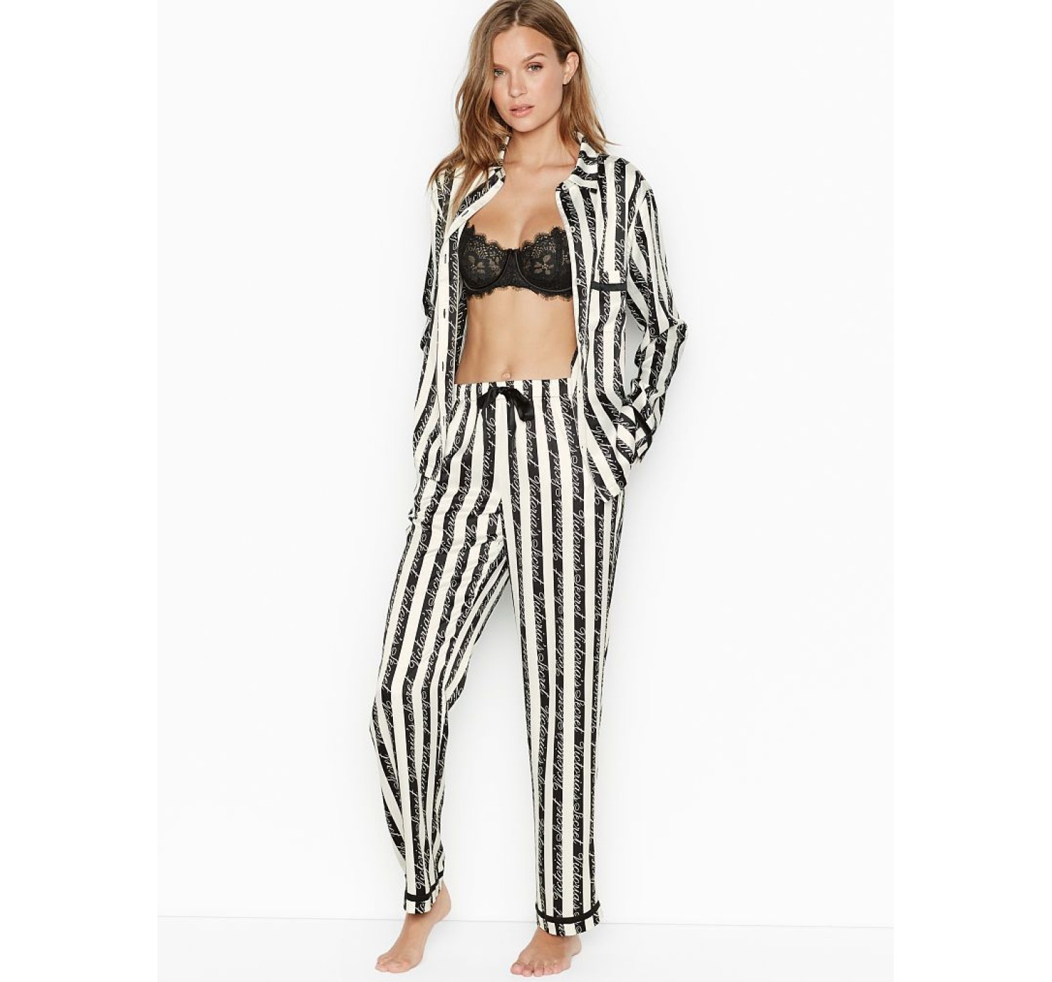 Пижама в полоску Victoria’s Secret 