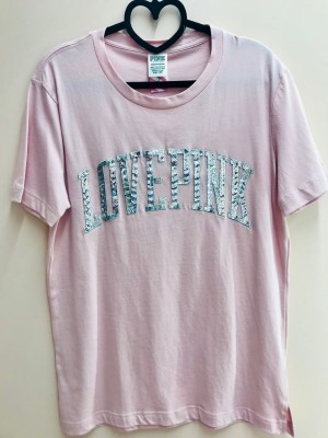 ФУТБОЛКА VICTORIAS SECRET SPORT - LONG - LOVEPINK LOGO - XS(р)