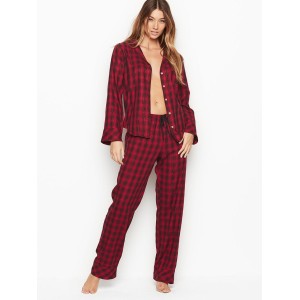 Фланелева піжама Victoria's Secret The Flannel PJ Set Red Shadow Plaid