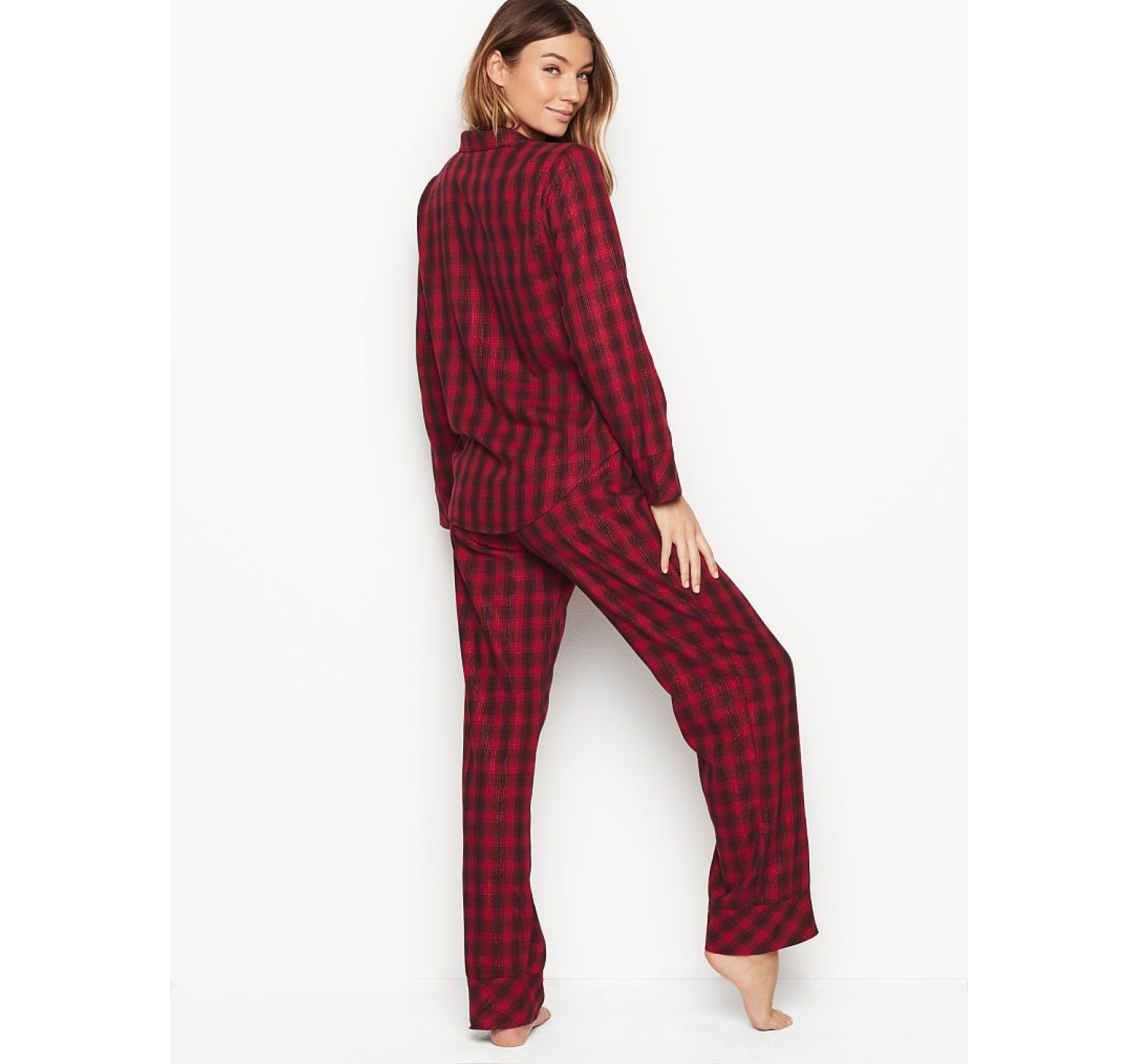 Фланелева піжама Victoria's Secret The Flannel PJ Set Red Shadow Plaid