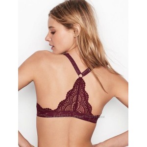 БЮСТГАЛЬТЕР LOGO BRA LACE BRALETTE -  BORDO - VICTORIA'S SECRET - M(р)