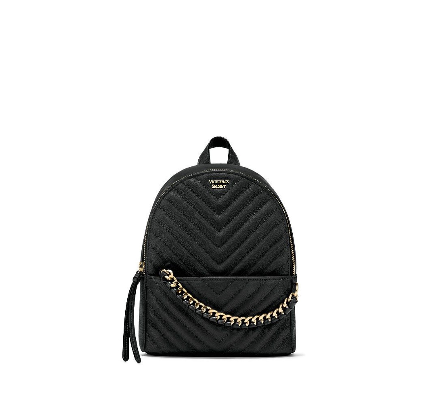 РЮКЗАК ЧОРНИЙ Вікторія Сікрет PEBBLED V-QUILT SMALL CITY BACKPACK