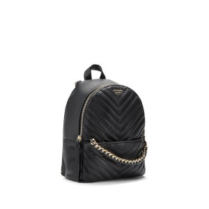 РЮКЗАК ЧОРНИЙ Вікторія Сікрет PEBBLED V-QUILT SMALL CITY BACKPACK