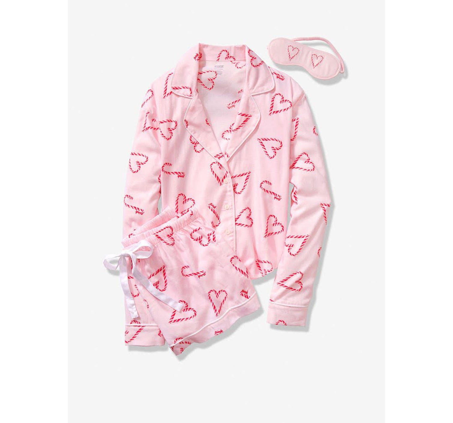 Піжама Victoria's Secret THE LIGHTWEIGHT BOXER PJ SET Print ANGEL PINK TYPED