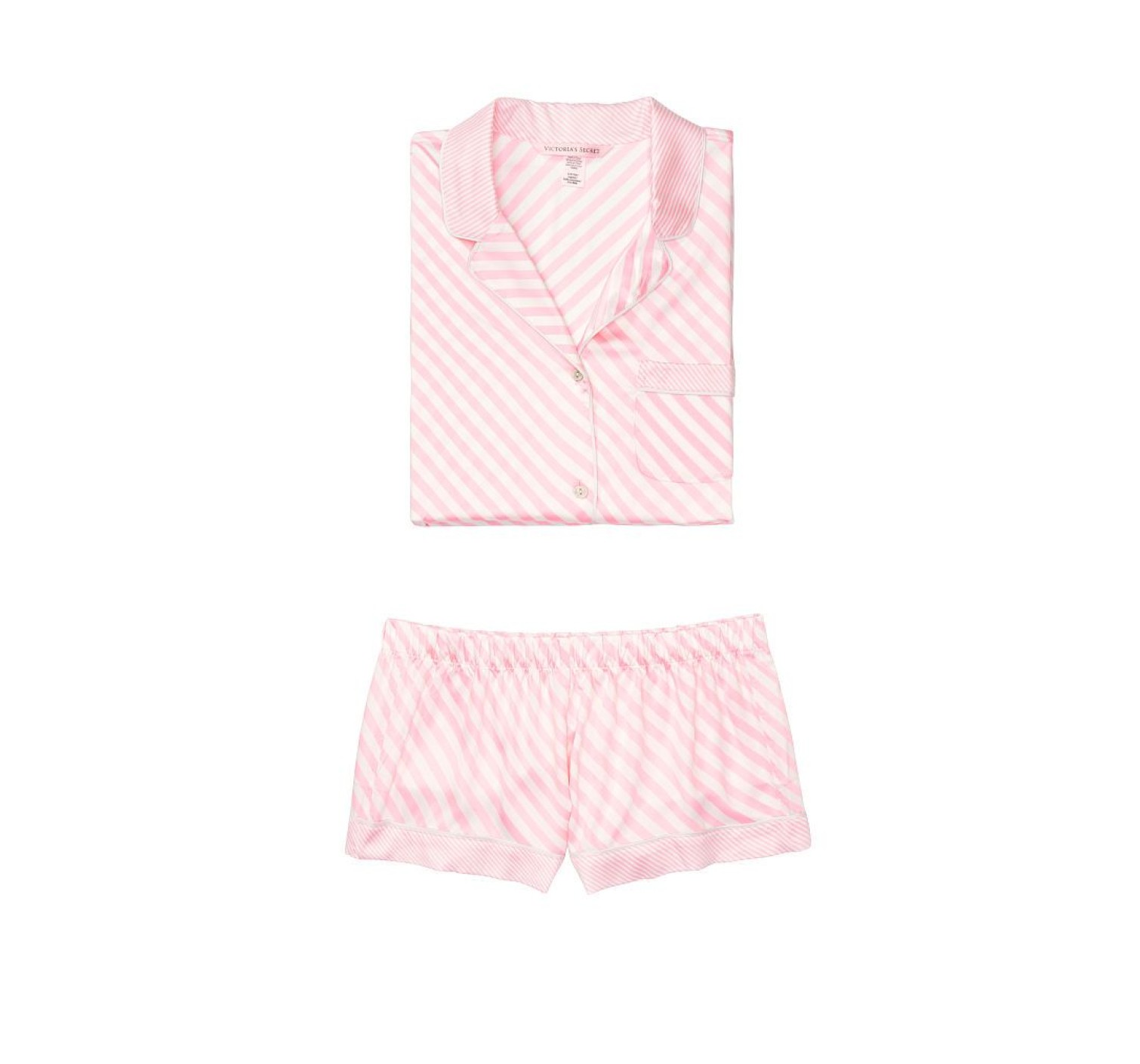 САТИНОВАЯ ПИЖАМКА - CLASSIC STRIPES, SHORT - VICTORIA’S SECRET - S(р)