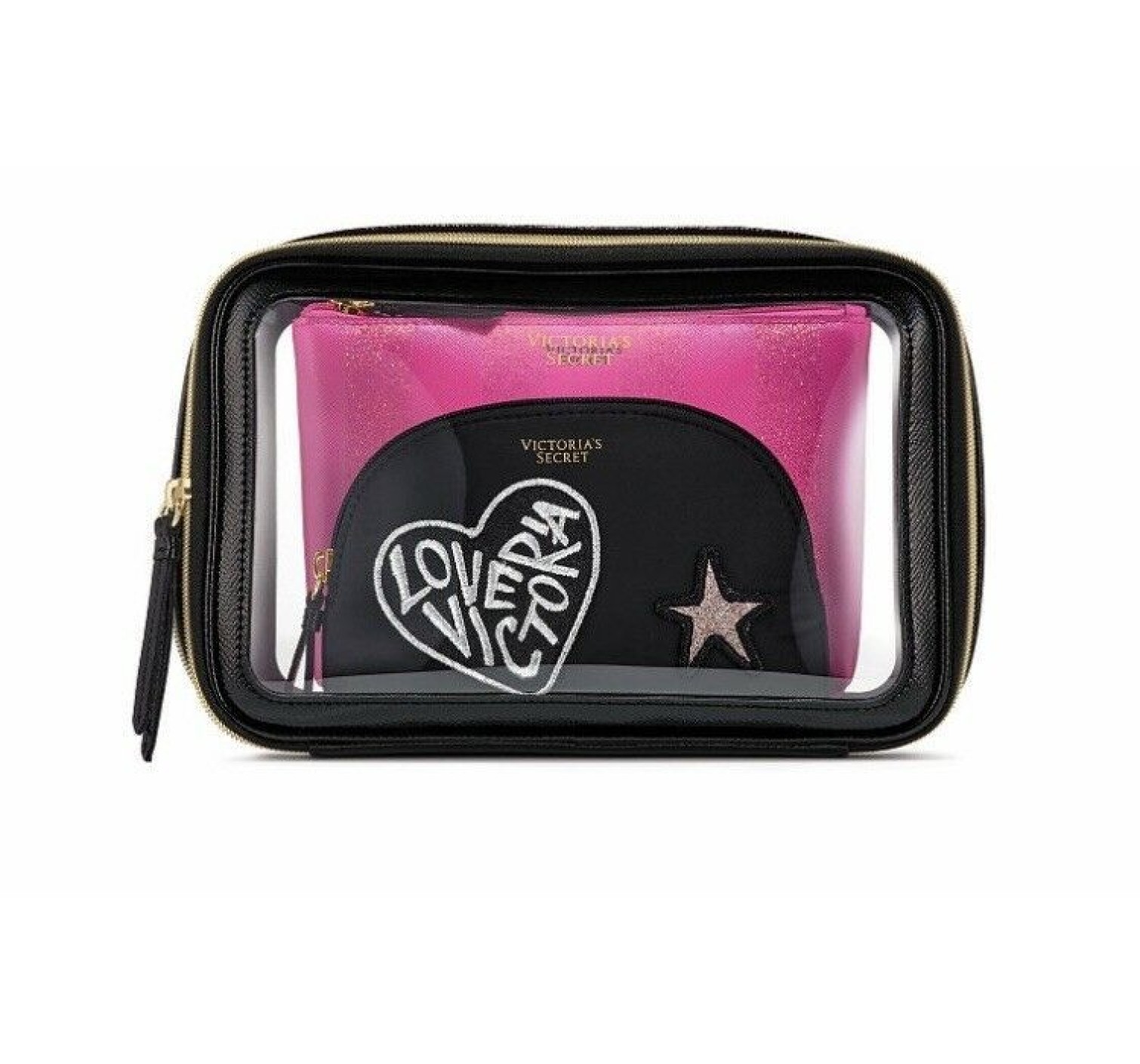 3 в 1 косметичка Victoria’s Secret VS Patch Backstage Nested Trio