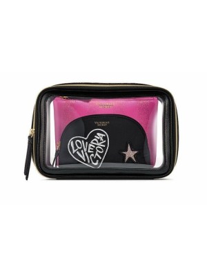 3 в 1 косметичка Victoria’s Secret VS Patch Backstage Nested Trio