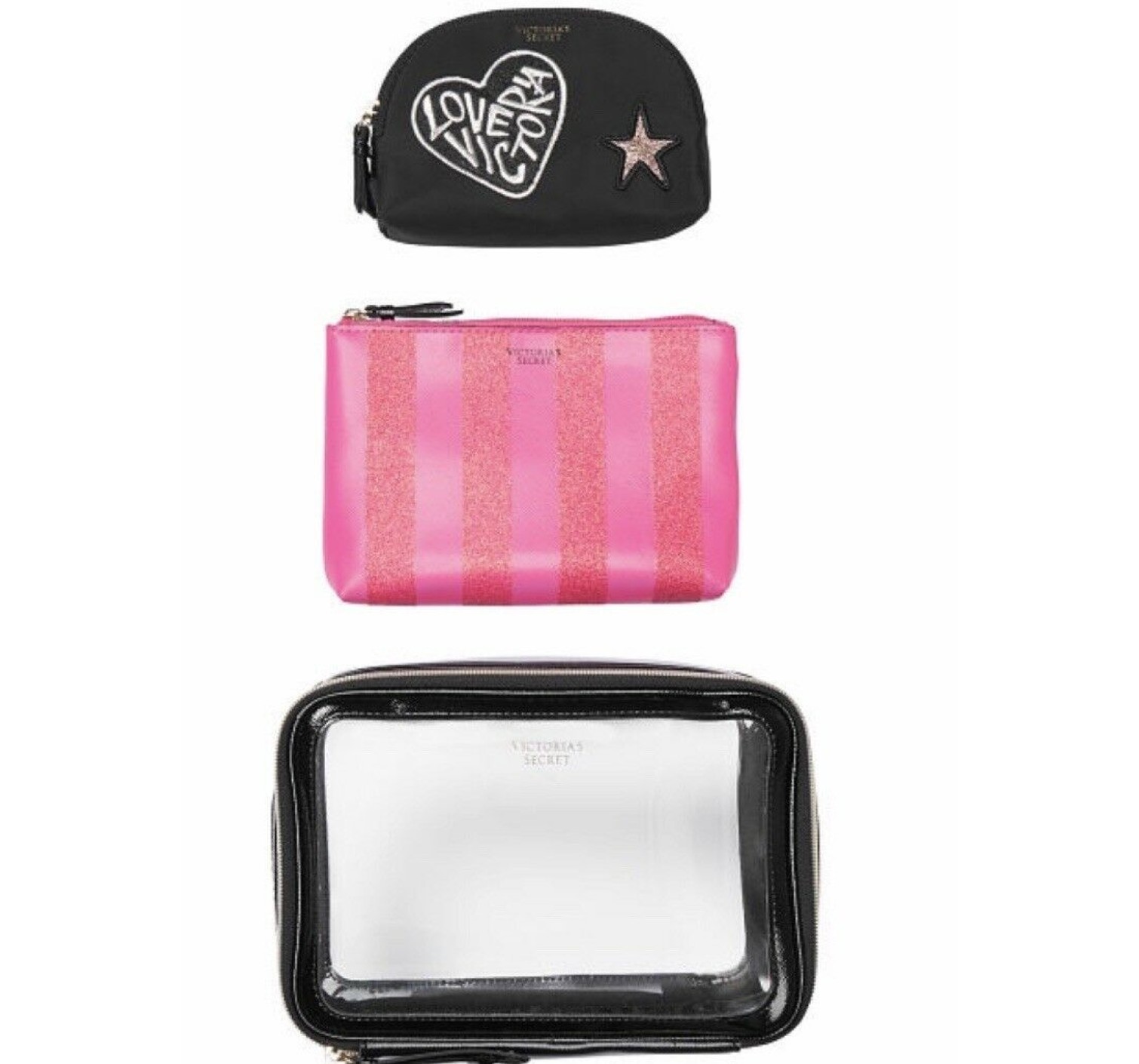 3 в 1 косметичка Victoria’s Secret VS Patch Backstage Nested Trio