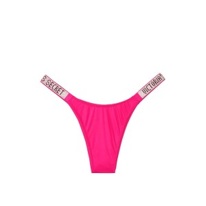 Трусики Victoria’s Secret Very Sexy Crystal Logo Shine Strap Brazilian panty ULTIMATE PINK