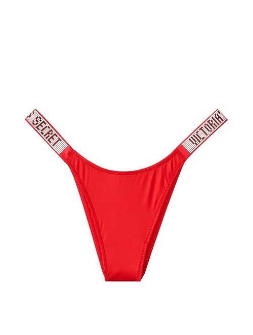 Трусики Victoria’s Secret Very Sexy Crystal Logo Shine Strap Brazilian panty Lipstick