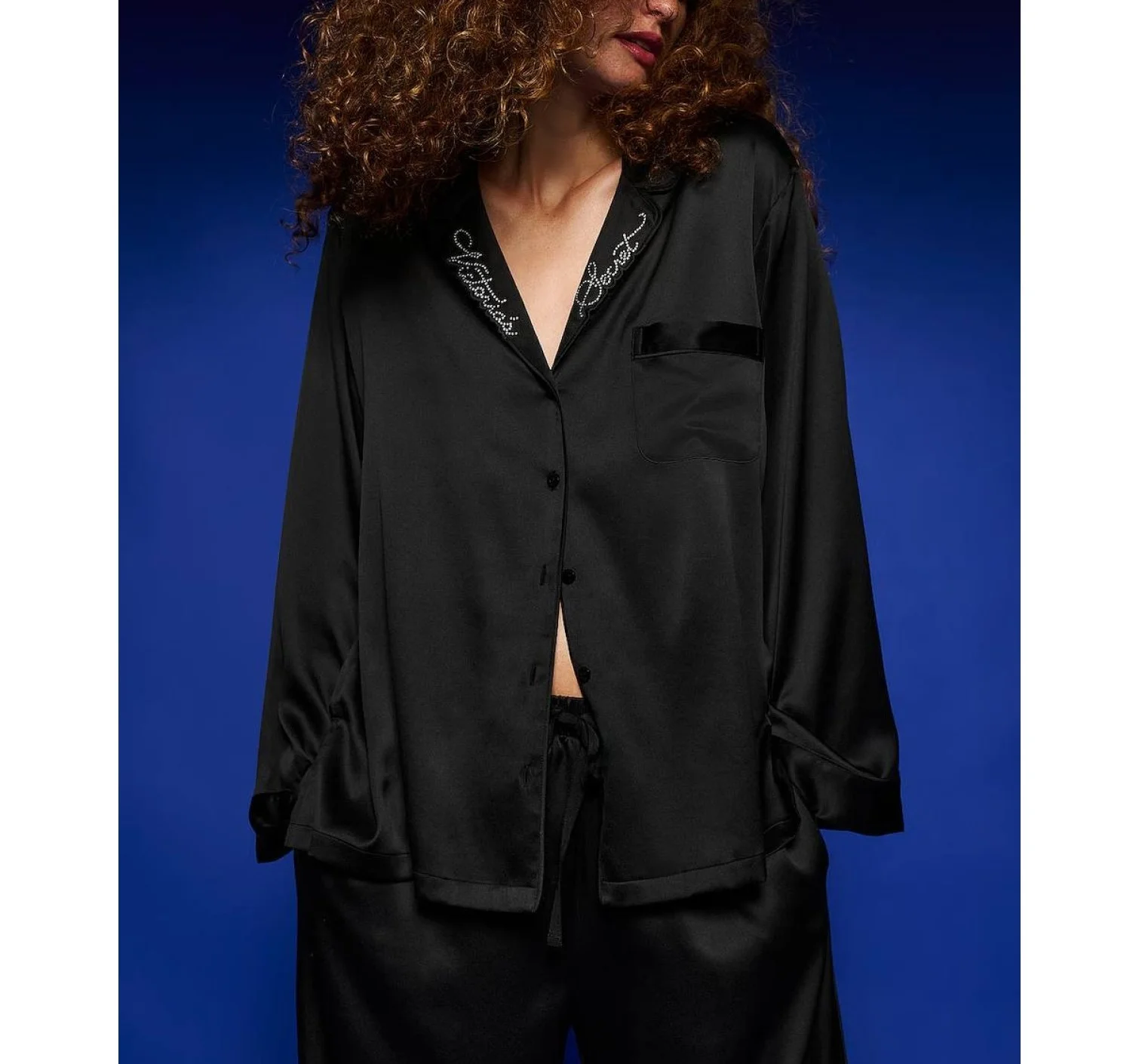Піжама Black Glazed Satin Victoria's Secret