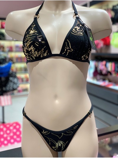 Купальник с золотистыми пайетками Victoria’s Secret